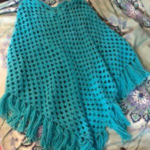 Crocheted poncho